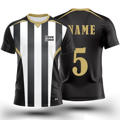 Customized The All-Time Greats of the Iconic Legacy "Cream, Black and White Strips Football Sports Jersey - Performance Edition