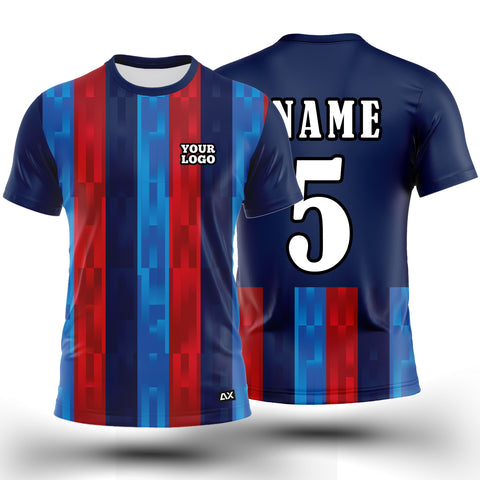 Customized The Enduring Legend of the Toronto Maple Leafs "Navy Blue, Red and Blue Strips Football Sports Jersey" - Performance Edition