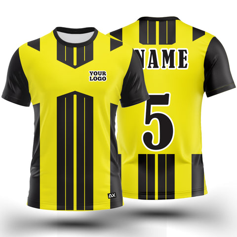 Customized The Dominant Superior Rule of the Diamond "Yellow and Black Strips Sports Jersey" - Performance Edition