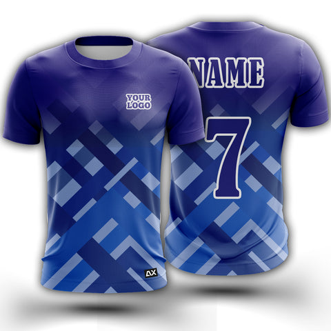 Customized The Rise of the Elite  Reaching New Heights "Navy Blue and Blue Strips Sports Jersey" - Performance Edition