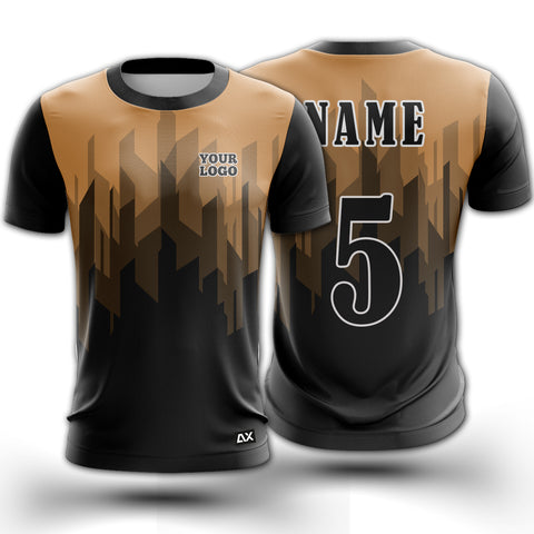 Customized The Valor of the Courage Under Fire "Cream, Black and Grey Strips Sports Jersey" - Performance Edition