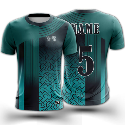 Customized The Majestic Gladiators of the Diamond "Bottle Green, Blue, and Black Strips Sports Jersey" - Performance Editon