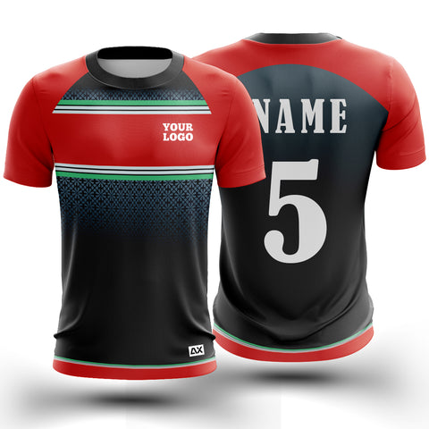 Customized The Champion of the Pitch Winning Glory "Red, Black Sports Jersey" - Performance Edition