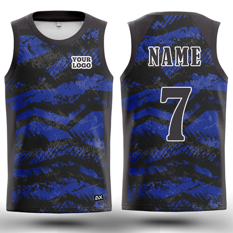 Customized The Ultimate Alite Peak and Foil Finish Men's Wear "Black, Grey and Royal Blue Basketball Sports Jersey" - Performance Edition