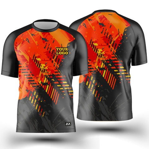 Customized Ignite the Fire Within Our Men's Jersey "Black with Multicolor Fired Cycling sports Jersey" - Performance Edition