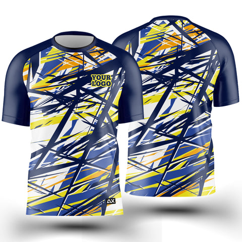 Customized New Heights and Pride Performance "Royal Blue with Multicolor Strips Cycling Sports Jersey" - Performance Edition