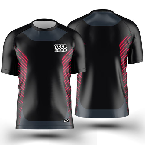 Customized The Ultimate Symbol of Victory "Black, Red and Grey Strips Cycling Sports Jersey" - Performance Edition