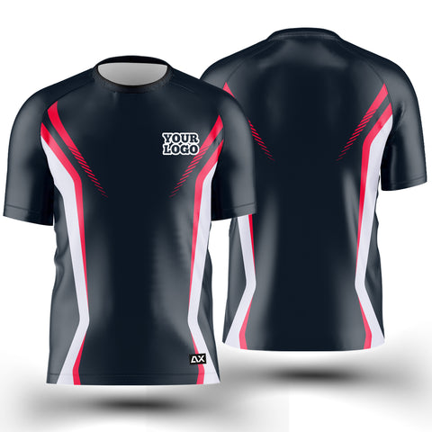 Customized The Legend Lives On Athletic "Black, Pink and White Strips Cycling Sports Jersey"- Performance Edition