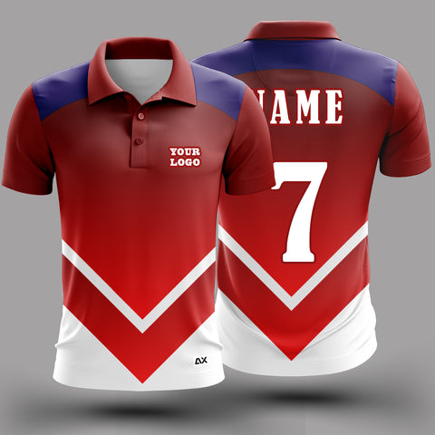 Customized The Great Conquerors of the Diamond Cricket Wear "Red and White Strips Sports Jersey" - Performance Edition