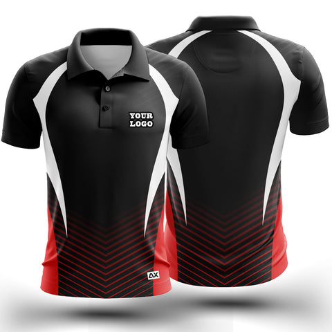 Customized The Evidenced by this Impressive Cricket Sports Jersey "Black, Red and White" - Performance Edition