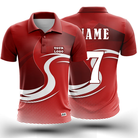 Customized The Fearless Kings and Queens of the Mat Cricket Sports Jersey "Red and White" - Performance Edition