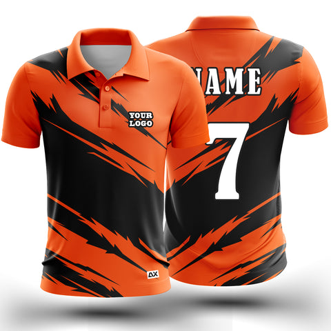 Customized The Unstoppable Mavericks Mavericks of the Arena Cricket Sports Jersey "Orange and Black" - Performance Edition