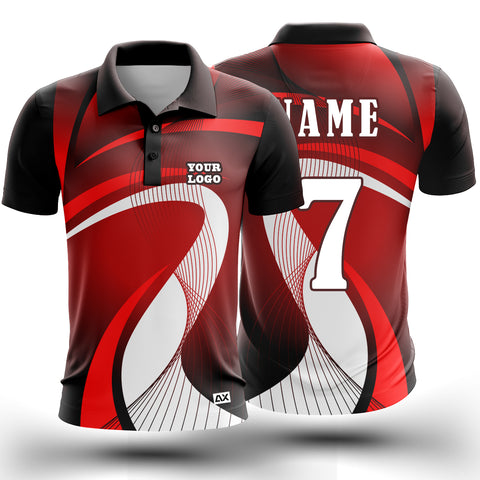 Customized The Fierce Falcons Majestic Masters of the Skies Cricket Sports Jersey "Red, White and Black" - Performance Edition