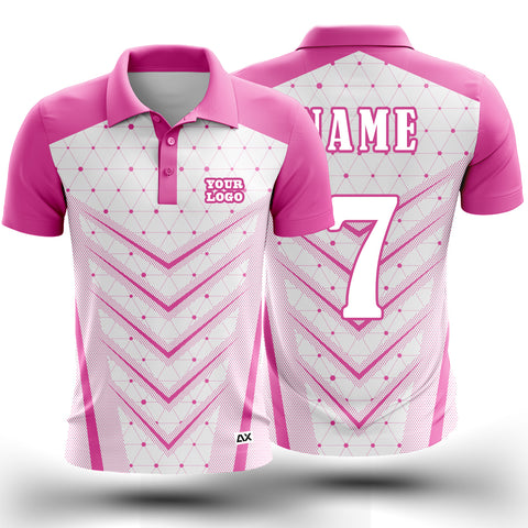 Customized The Mighty Titans Unstoppable Force of the Gridiron Cricket Sports Jersey "Pink and White" - Performance Edition