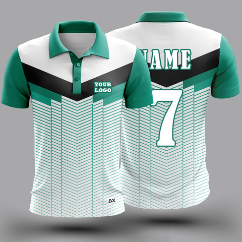 Customized The Unbeatable Phenomenon of the Pitch Cricket Sports Jersey "Green, White and Black" - Performance Edition