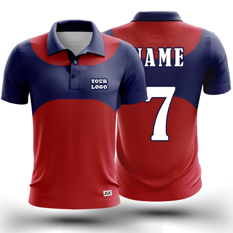 Customized The Incomparable Titan of the Court Cricket Sports Jersey "Red and Royal Blue" - Performance Edition