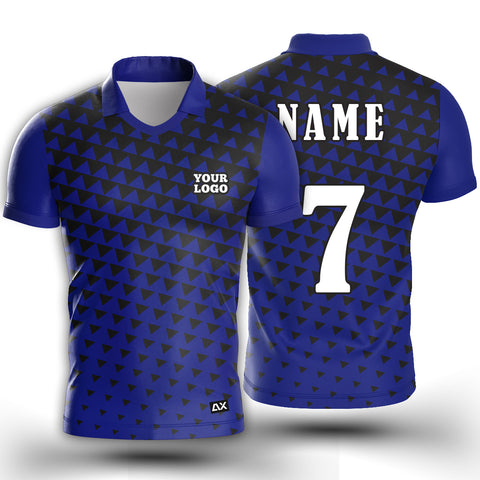 Customized The Rugged Scaling New Heights "Royal Blue and Black Strips Sports Jersey" - Performance Edition