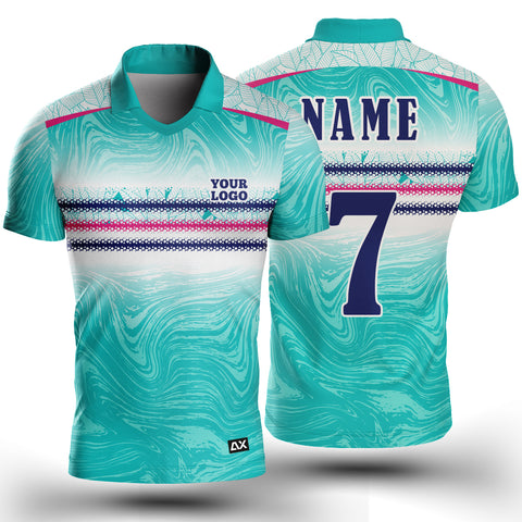 Customized The Heart of the Game Beyond the Stand Out Fabric "Green, White, Pink and Violet Dynamic Cricket Sports Jersey" - Performance Edition