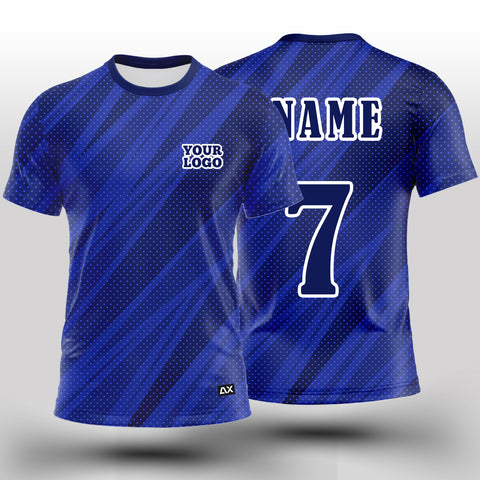 Customized  A Timeless Choice for Demon on the Track "Royal Blue and Violet Strips Cricket jersey" - Performance Edition