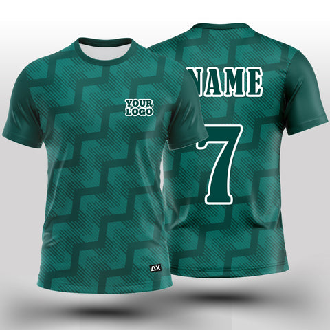 Customized Make a Bold Statement with Your Sports Attire "Green and Bottle Green Strips Cricket Jersey" - performance Edition