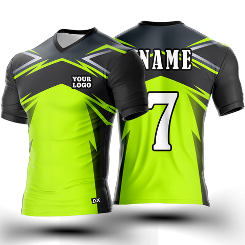 Customized A Jersey That Will Strike Fear Into Your Opponents "Neon with Black Strips Cricket  Sports Jersey" - Performance Edition