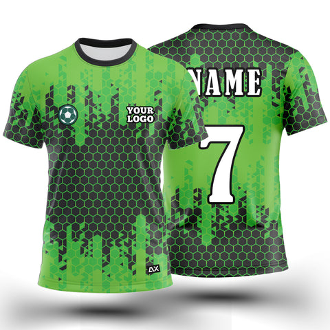 Customized Defying Expectations Proving the Doubters Rights "Green with Grey Droplets Football Sports Jersey" - Performance Edition