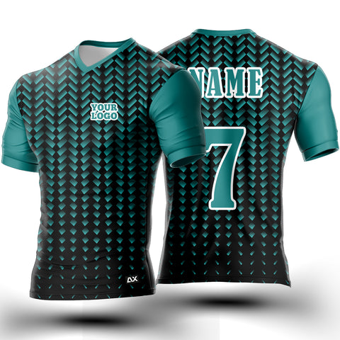 Customized The Magic of a High-Performance Men's Wear "Green with Black Strips Football Sports Jersey" - Performance Edition