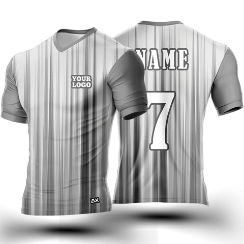 Customized A Legacy of Greatness  Honoring Our Heroes "Grey with White Strips Football Sports Jersey" - Performance Edition