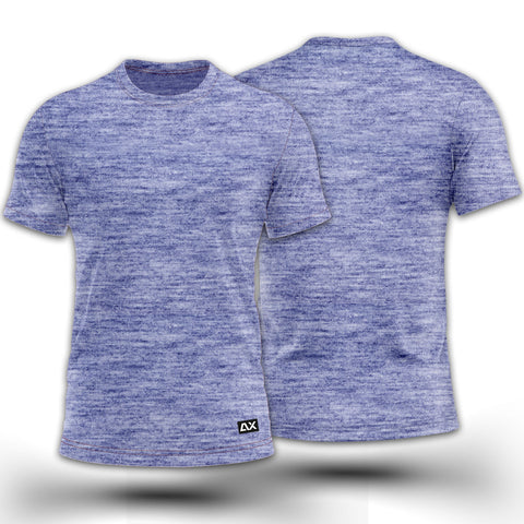 Active Wear Blue Melange Gym Jersey for Men - Knit jersey - Performance Edition