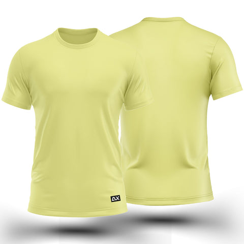 Active wear Solid Gym Jersey for Men - plain Yellow colour jersey - Performance Edition