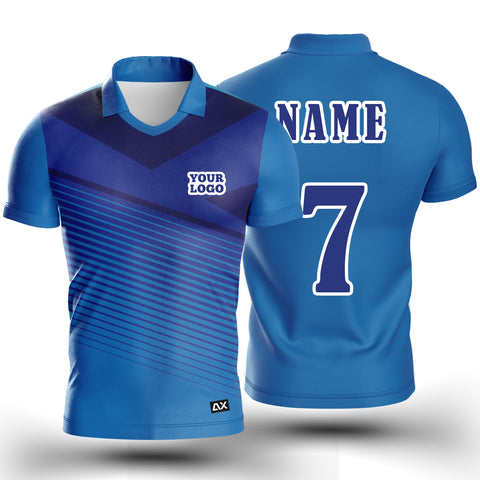 Customized The Roaring Lions of Home Run Heroes Victory "Royal Blue and Blue Strips Kabaddi Sports Jersey" - Performance Edition