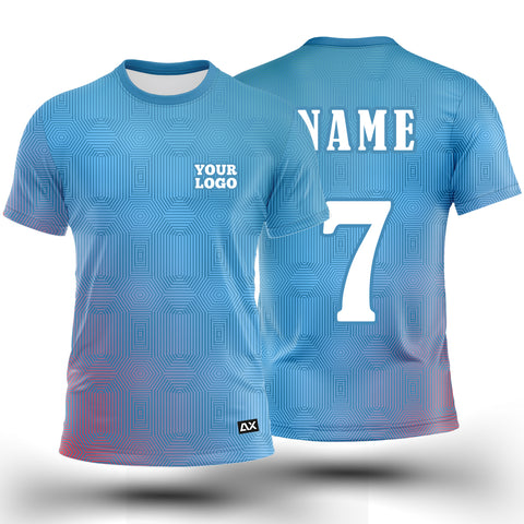 Customized Iron Men of Gridiron Champion of the Court "Pink and Blue Strips Kabaddi Sports Jersey" - Performance Edition