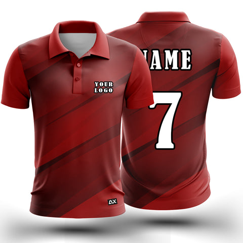 Customized Active Wear Jersey for Men - Red Abstract Design - Performance Edition