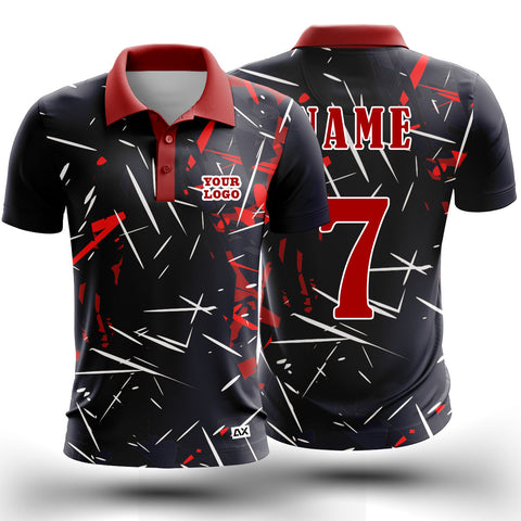 Customized Stand out competition in an eye-catching Wear "Black with Red and Black Abstract Sports Design"- Performance Edition