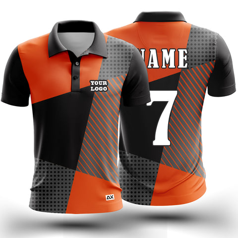 Customized Dominator Elite and Uniform Built Men's Wear "Black with Orange and Grey Iconic Sports Jersey" - Performance Edition