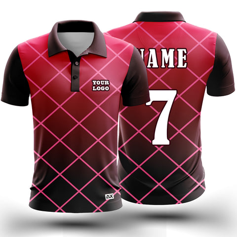 Customized Game Changer Championship Jersey for Men's "Dark Brown with Pink Striped sports Jersey" - Performance Edition