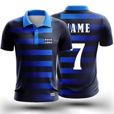 Customized  Athlete Legacy Victory Jersey for Men's "Royal Blue with Blue Strips Sports jersey" - Performance Edition