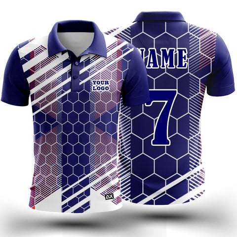 Customized a high-quality setup Jersey for Men "Navy Blue with White Dynamic Sports Jersey" - Performance Edition