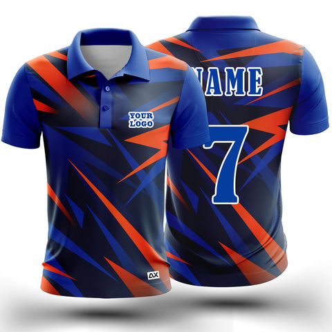 Customized the Best Deals on every victory Men's Wear "Dark Blue with Black and Orange Sports Jersey" - Performance Edition