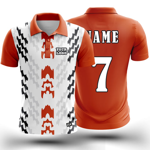 Customized Tailour Modified Men's Athletic Attire Design "Orange with White, Sports Jersey" - Performance Edition