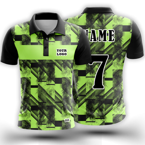 Customized Triumph Force with Comfort Style "Black with Light Green Abstracts Sports Jersey" - Performance Edition