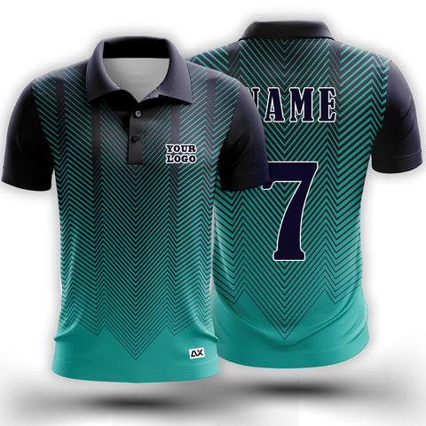 Customized Best Experience Maximum Comfort and Style "Black with Bluish Green Dynamic Sports Jersey" - Performance Edition