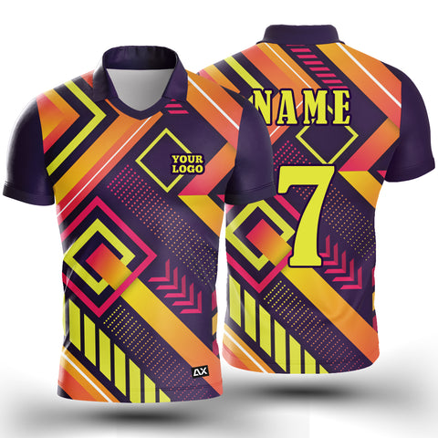 Customized Unbeatable Performance and Comfort Built for Peak Performance "Dark Purple with Multicolor Design" Sports Jersey - Performnce Edition