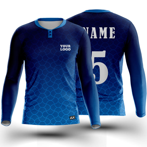 Customized Competitive Edge and Game Changer "Navy Blue with Sky Blue Abstracts Sports Jersey" - Performance Edition