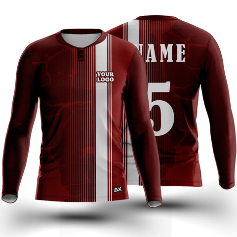 Customized Ultimate Addition Gear and Greatness Strive "Maroon and White Stripted Sports Jersey" - Performance Edition