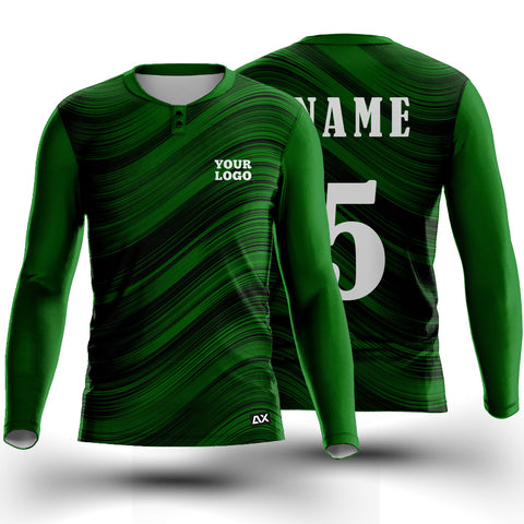 Customized Unleash Your Inner Athlete with Competition "Green with Bottle Green Strips Sports Jersey" - Performance Edition