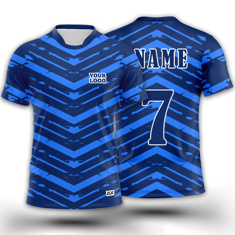 Customized Signature Style and Legendary Looks Men's Wear "Royal Blue with Navy Blue Diagonal Jersey" - Performance Edition