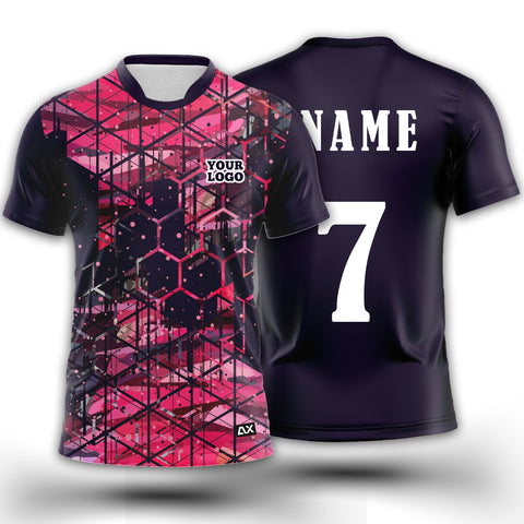 Customized Spotlight Iconic with Gear Unites Playwear "Deep Violet with Pink Dynamic Sports Jersey" - Performance Edition