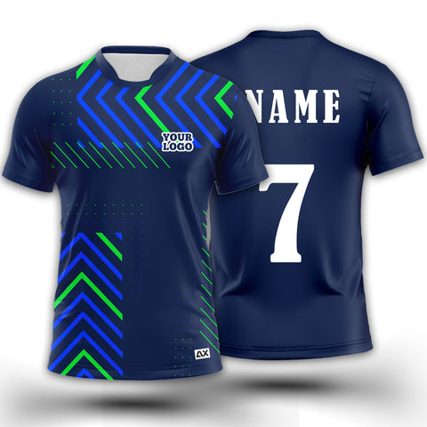 Customized Tailor-Made Statement with Jersey Hunt "Royal Blue with Green and Blue Sports Jersey" - Performance Edition