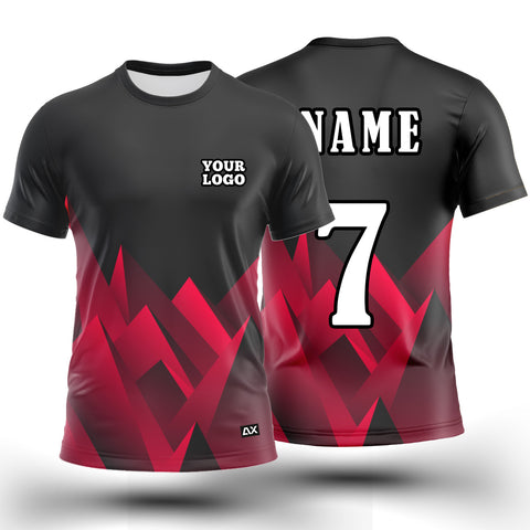 Customized The Strikers of Victory Fire and Ice Men's Jersey "Black with Pink Dynamic Sports Jersey" - Performance Edition